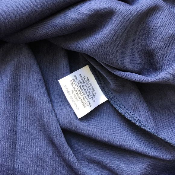 Maison Jules Crochet Trim Fit Flare Blue Dress - Picture 5 of 8